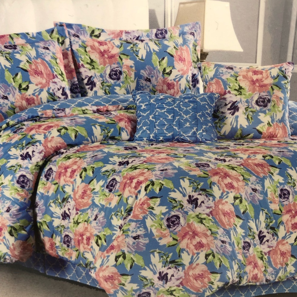 Peter Reed Reina Blue Floral Duvet Cover Set